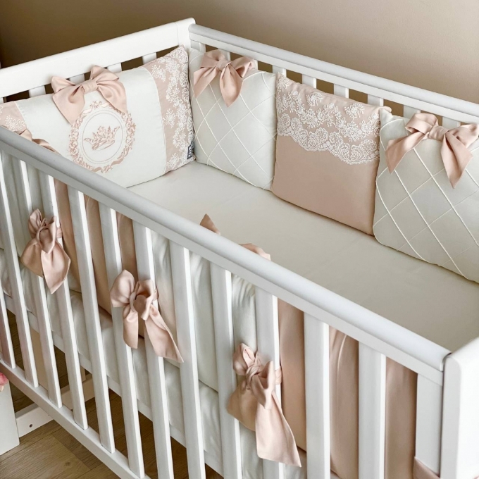 Set lenjerie Patut Copii Bebe 8 piese Classic Ivory (9)